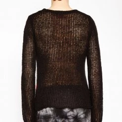 Tripp NYC Men RAG STRIPE SWEATER BLACK