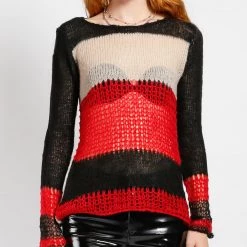 Tripp NYC Women Punk Stripe Sweater