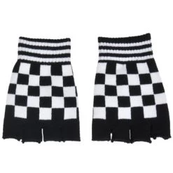 Tripp NYC Checkered Fingerless Gloves Men