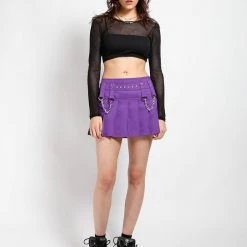 Tripp NYC CHAIN SKIRT PURPLE Women