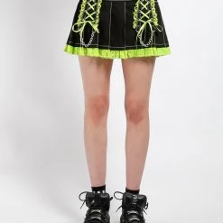 Trippnyc.com LOLITA PLEATED SKIRT LIME Women