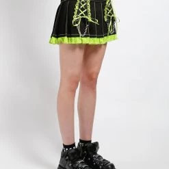 Trippnyc.com LOLITA PLEATED SKIRT LIME Women