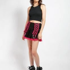 Trippnyc.com LOLITA PLEATED SKIRT PINK Women