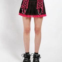 Trippnyc.com LOLITA PLEATED SKIRT PINK Women