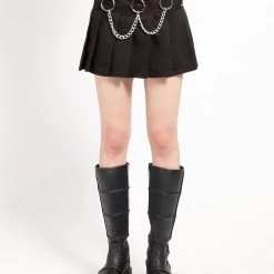 Tripp Darkstreet MARY CHAIN PLEATED SKIRT BLACK