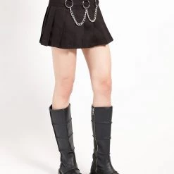 Tripp Darkstreet MARY CHAIN PLEATED SKIRT BLACK