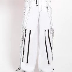 Trippnyc.com BACK UP SKULL PANT - WHITE Men