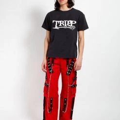 Tripp NYC DARK CUFF PANT RED