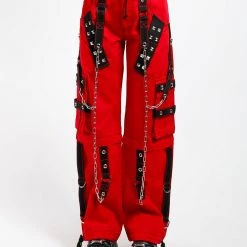 Tripp NYC DARK CUFF PANT RED