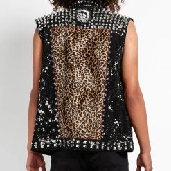Tripp NYC Hand Studded Punk Vest Men