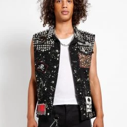 Tripp NYC HAND STUDDED PUNK VEST