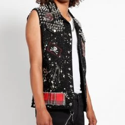 Tripp NYC Hand Studded Punk Vest Men