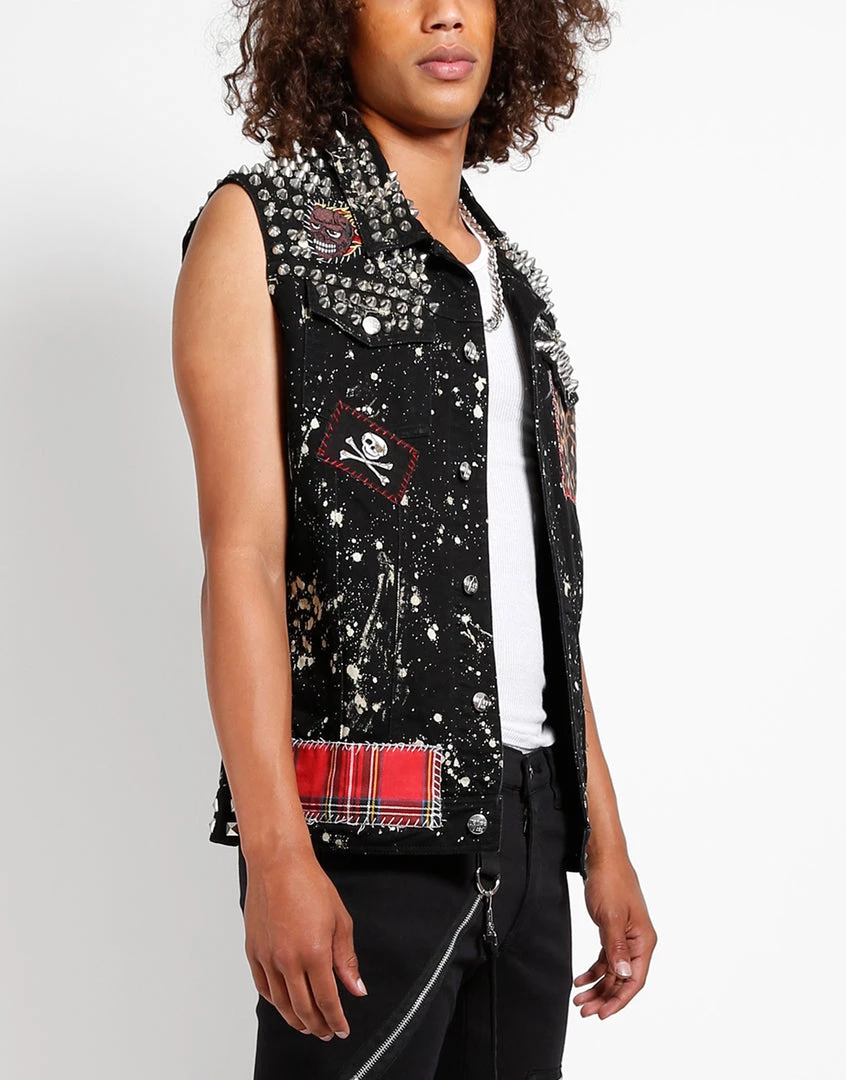 Tripp NYC Hand Studded Punk Vest Men