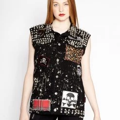 Tripp NYC HAND STUDDED PUNK VEST