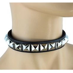 Trash And Vaudeville Women Choker 3/4 With Pyramid