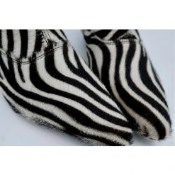 Trash And Vaudeville Men Zebra Cuban Boot