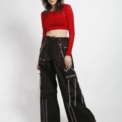 Tripp NYC LONG SLEEVE CROP FISHNET