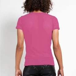 Trippnyc.com SHORT SLEEVE FISHNET PINK