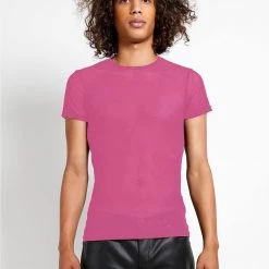 Trippnyc.com SHORT SLEEVE FISHNET PINK