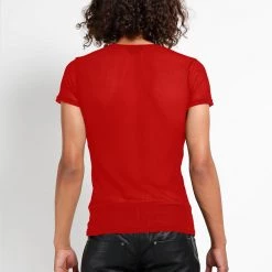 Trippnyc.com Men SHORT SLEEVE FISHNET RED
