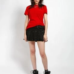 Trippnyc.com Men SHORT SLEEVE FISHNET RED