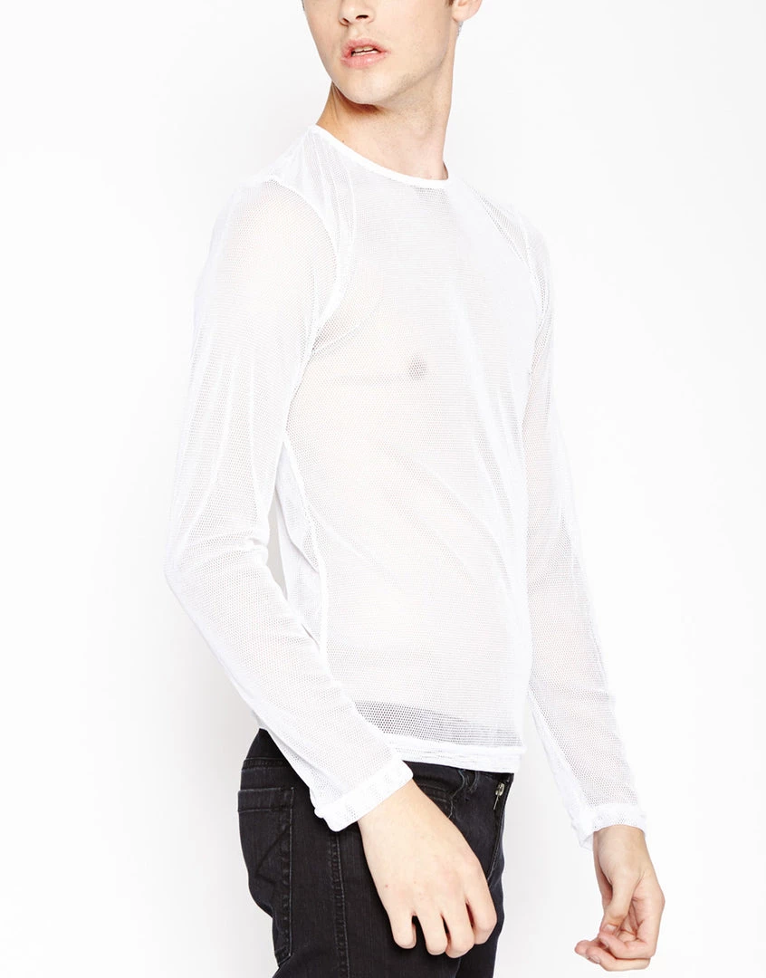 Tripp NYC Fishnet Long Sleeve Top