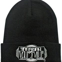 Trash And Vaudeville Accessories Trash & Vaudeville White Logo Beanie