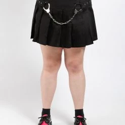 Tripp NYC CURVE PLEATED HANDCUFF SKIRT