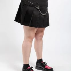 Tripp NYC CURVE PLEATED HANDCUFF SKIRT