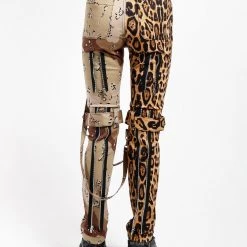 Trippnyc.com SPLIT LEG BONDAGE PANT LEOPARD AND SAND CAMO Men