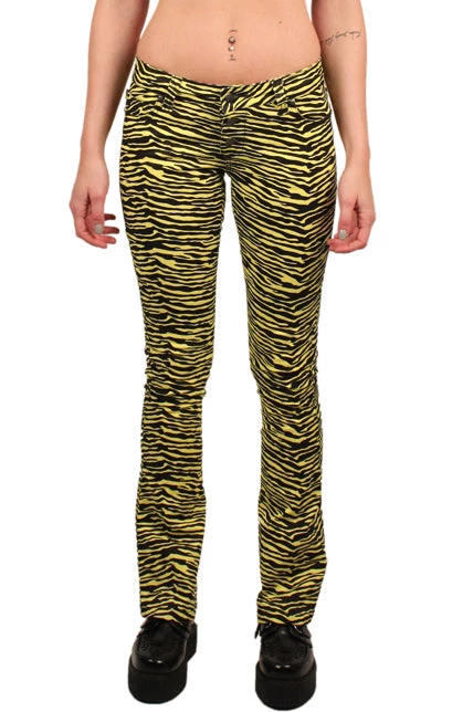 Tripp NYC Women Bootcut Jeans Tiger Print