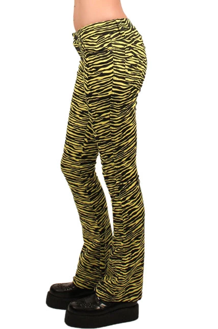 Tripp NYC Women Bootcut Jeans Tiger Print