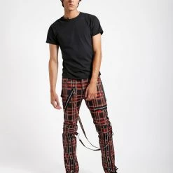 Tripp NYC BONDAGE PANT BLACK PLAID Men