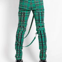 Tripp NYC BONDAGE PANT GREEN PLAID Men