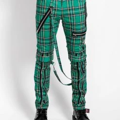 Tripp NYC BONDAGE PANT GREEN PLAID Men