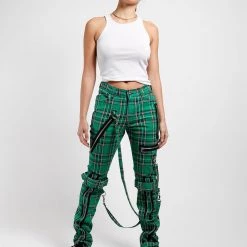 Tripp NYC BONDAGE PANT GREEN PLAID Men