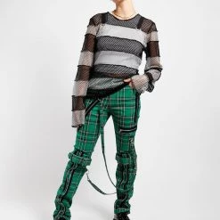 Tripp NYC BONDAGE PANT GREEN PLAID Men