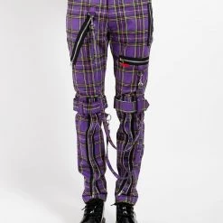 Tripp NYC BONDAGE PANT VIOLET PLAID
