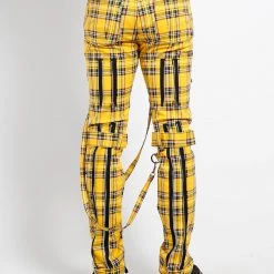Tripp NYC Men BONDAGE PANT YELLOW PLAID