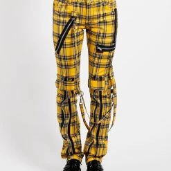Tripp NYC Men BONDAGE PANT YELLOW PLAID