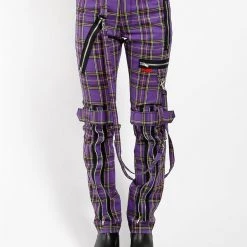 Tripp NYC BONDAGE PANT VIOLET PLAID
