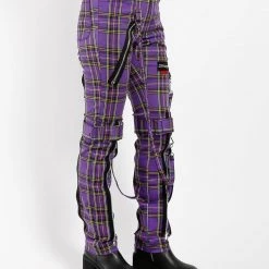 Tripp NYC BONDAGE PANT VIOLET PLAID