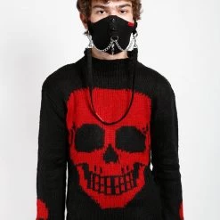 Tripp NYC Spike & Chain Face Cover Men