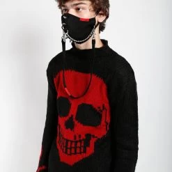 Tripp NYC Spike & Chain Face Cover Men