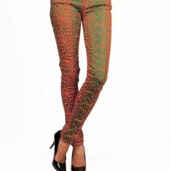 Tripp NYC Women T Back Jeans Leopard Print
