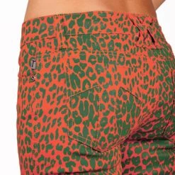 Tripp NYC Women T Back Jeans Leopard Print