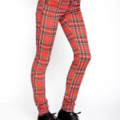 Tripp NYC T-BACK JEAN RED PLAID