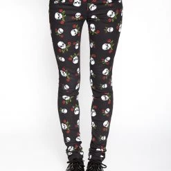 Tripp NYC T Back Jeans Skull & Roses Print Women