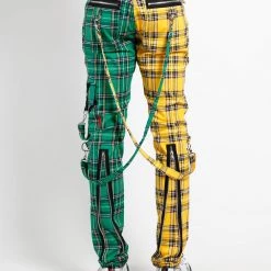 Trippnyc.com MADNESS PANT YELLOW/GREEN PLAID