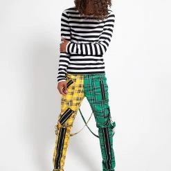 Trippnyc.com MADNESS PANT YELLOW/GREEN PLAID